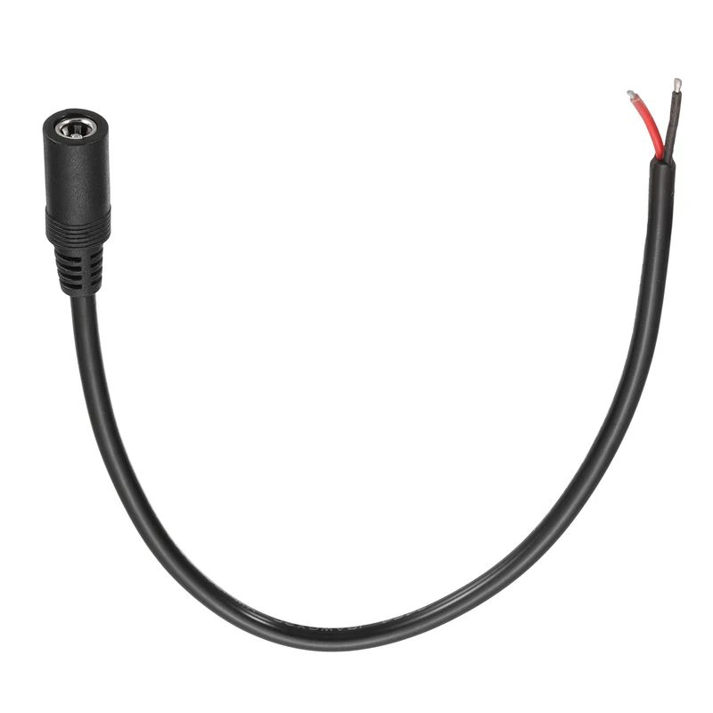 DC Power Pigtail Cable, 30cm/1FT 18AWG 5.5x2.1mm FeMale Barrel Plug