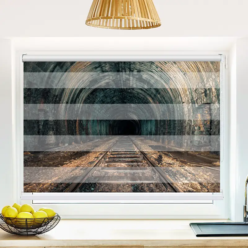 Klemmfix Doppelrollo "Alter Eisenbahn Tunnel" | Klemm Doppelrollo