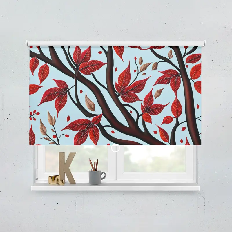Springrollo Motiv "Aeste Im Herbst"