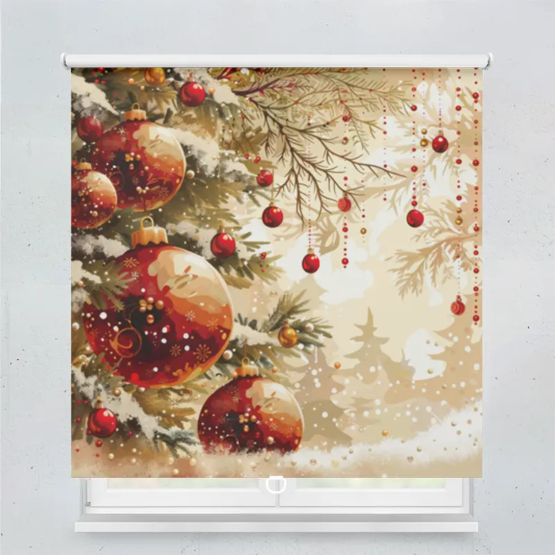 Springrollo Motiv "Weihnachtskugeln"