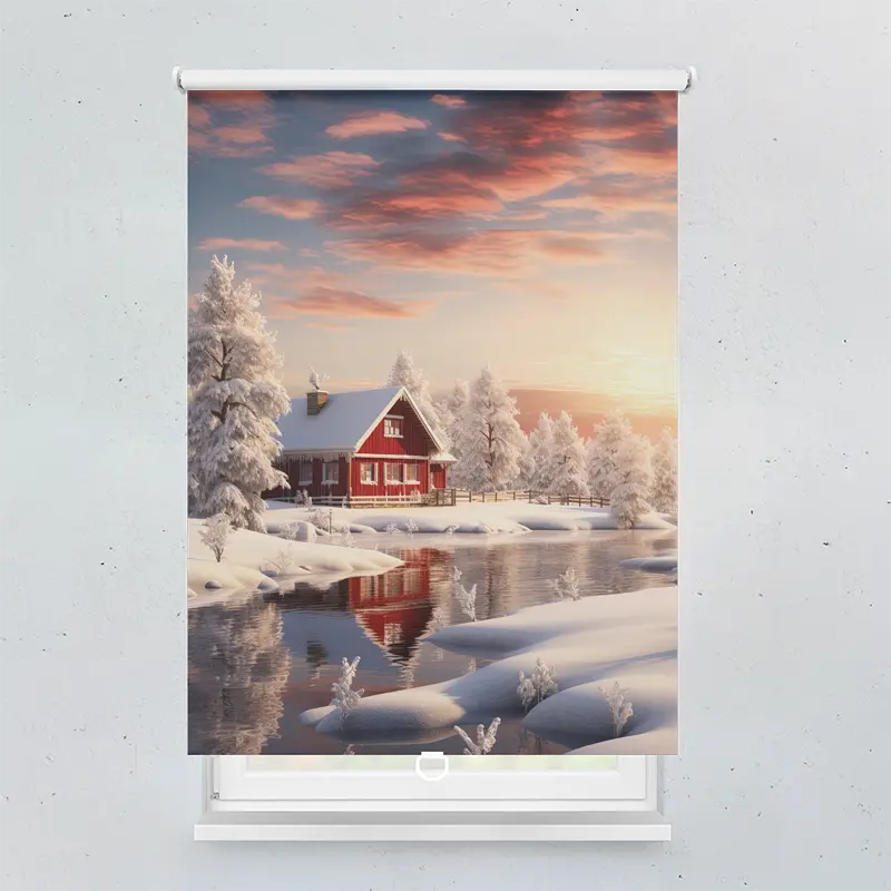 Springrollo Motiv "Schneelandschaft"