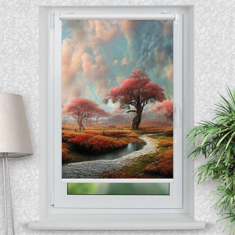 Klemmfix Rollo "Landschaft romantisch" | Motiv-Klemmrollo