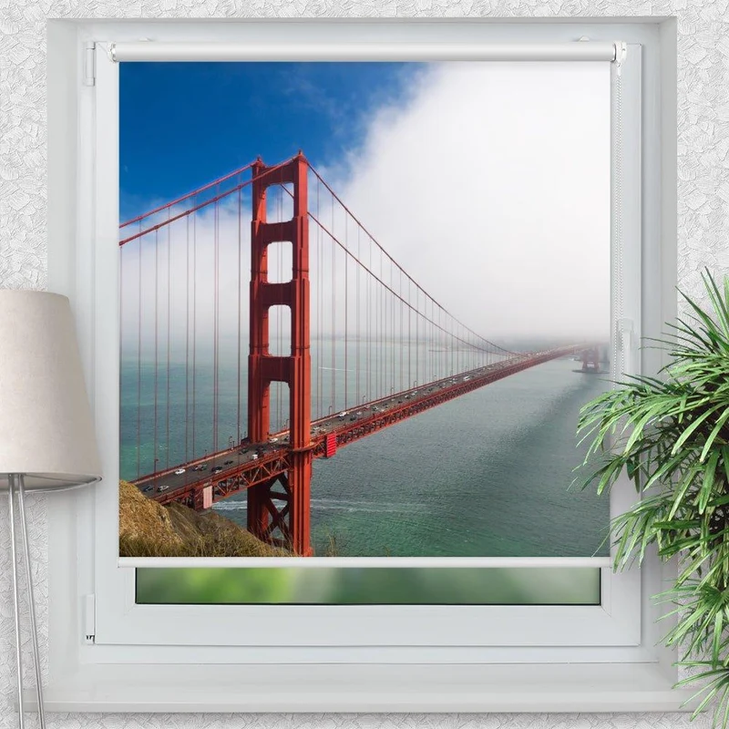 Klemmfix Rollo "Golden Gate Bridge" | Motiv-Klemmrollo
