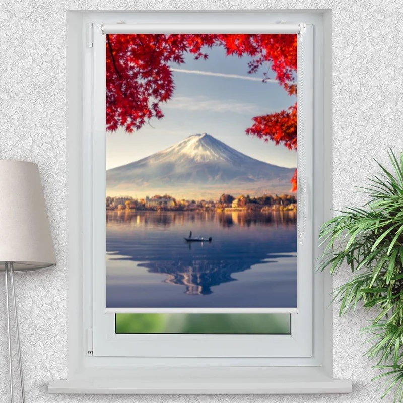 Klemmfix Rollo "Fujiyama Japan Herbst" | Motiv-Klemmrollo