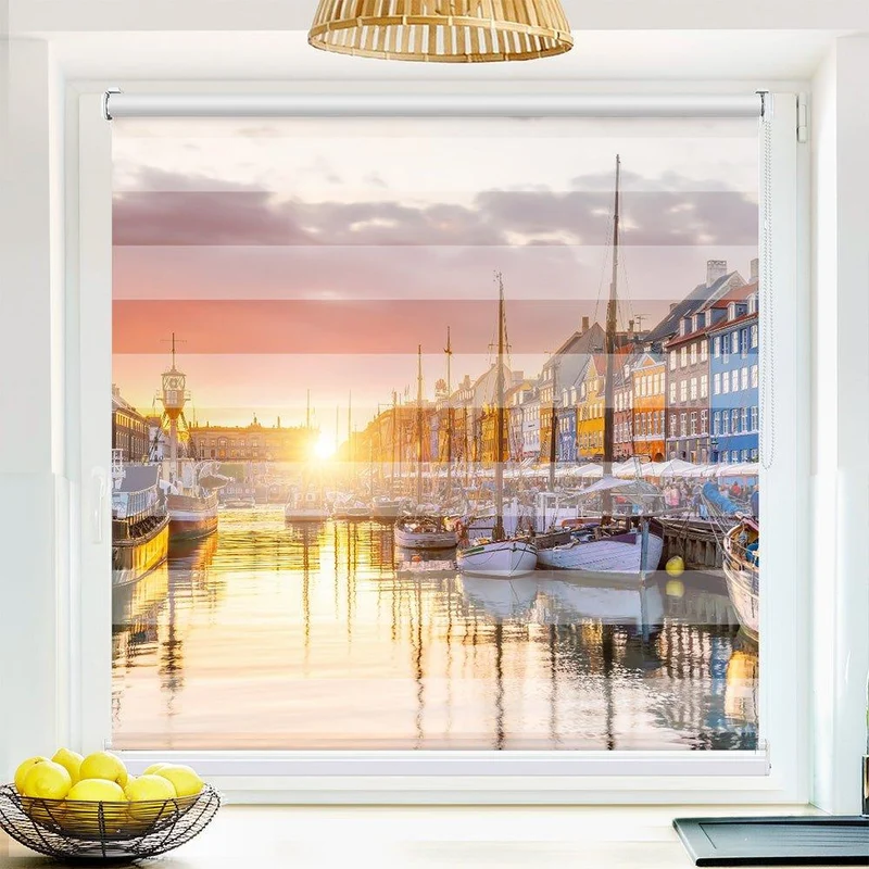 Klemmfix Doppelrollo "Nyhavn Daenemark" | Klemm Doppelrollo