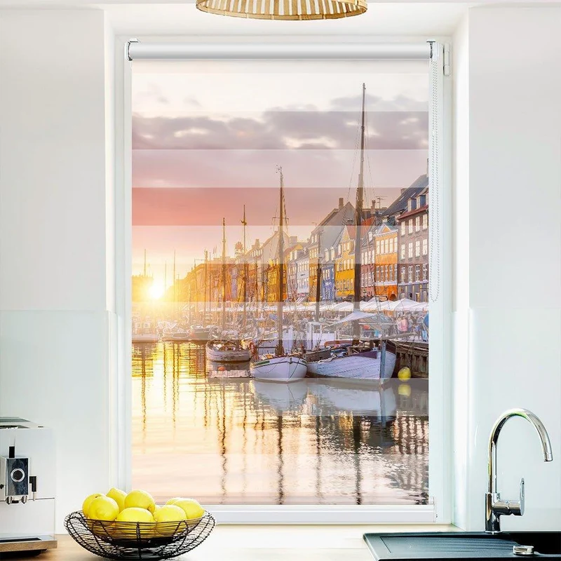Klemmfix Doppelrollo "Nyhavn Daenemark" | Klemm Doppelrollo