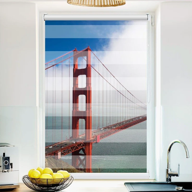 Klemmfix Doppelrollo "Golden Gate Bridge" | Klemm Doppelrollo