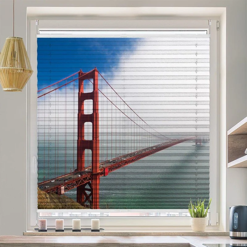 Wabenplissee Motiv "San Fransisco Golden Gate Bridge"