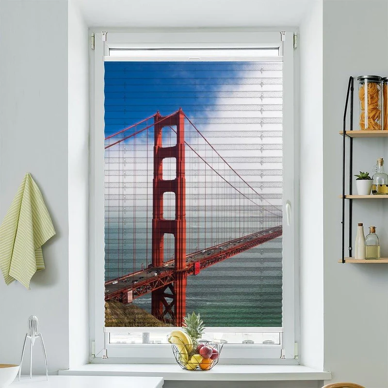 Wabenplissee Motiv "San Fransisco Golden Gate Bridge"