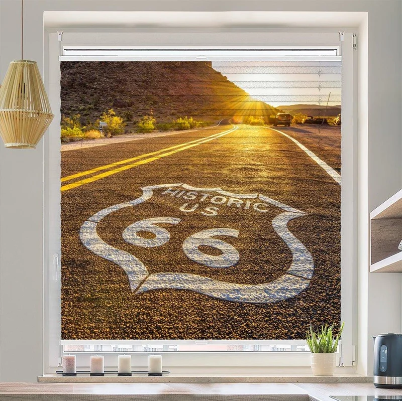 Wabenplissee Motiv "Strasse Route Arizona Arizona"