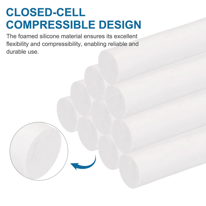 Foam Backer Rod, 3/25" x 32.8Ft Foamed Silicone Foam Caulk Saver, White
