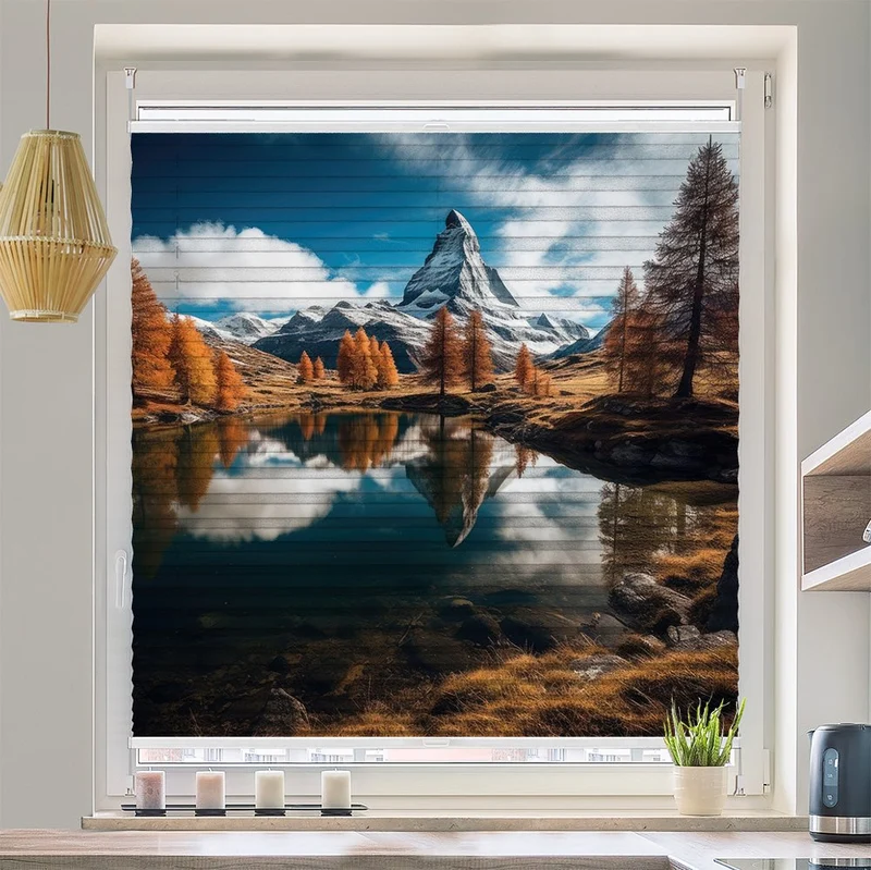 Wabenplissee Motiv "Matterhorn See"