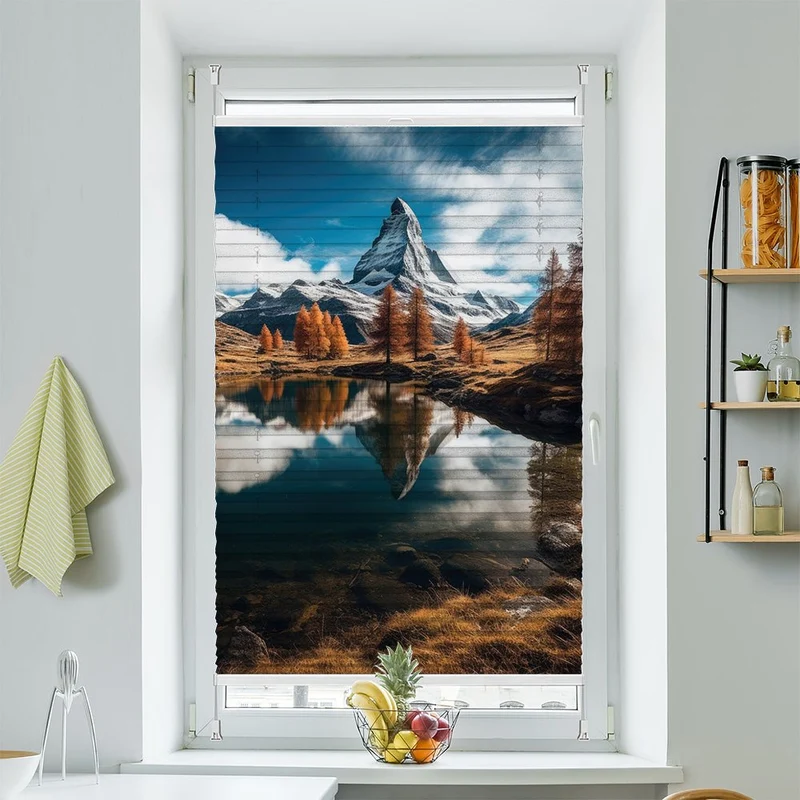 Wabenplissee Motiv "Matterhorn See"
