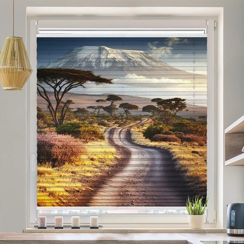 Plissee Motiv "Kilimandscharo Afrika"
