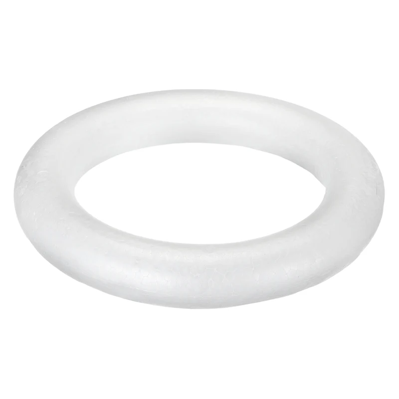 1 Pcs Craft Foam Wreath, 20cm/7.87" Round Craft Rings for Decoration DIY, White
