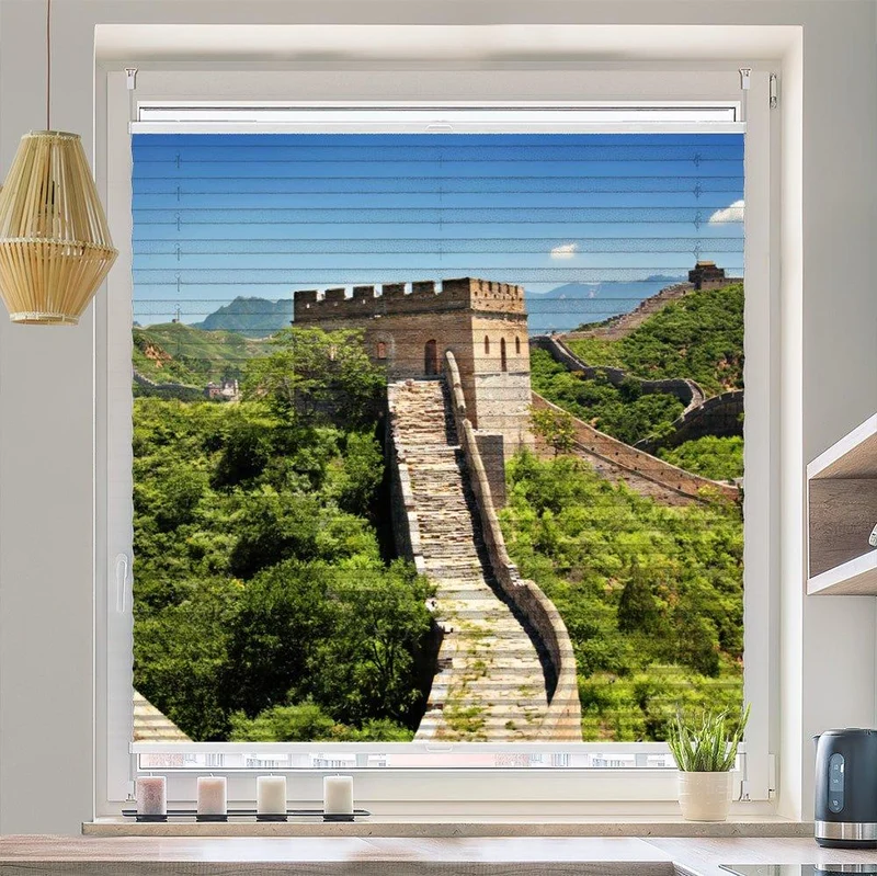 Wabenplissee Motiv "China große Mauer"
