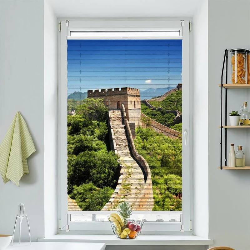 Wabenplissee Motiv "China große Mauer"