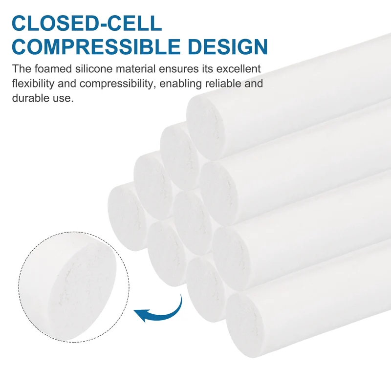Foam Backer Rod, 3/50" x 32.8Ft Foamed Silicone Foam Caulk Saver, White