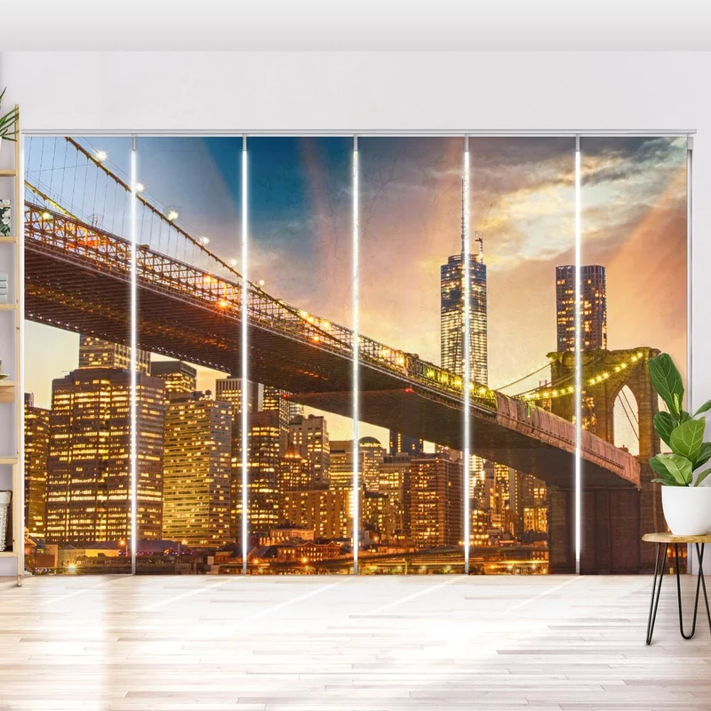Schiebegardine Motiv "Brooklyn Bridge New York"
