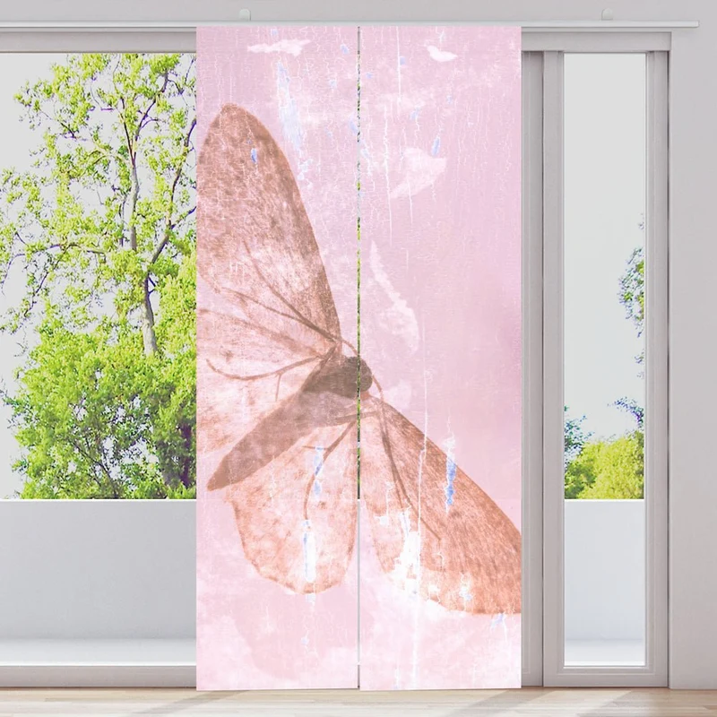 Schiebegardine Motiv "Vintage Schmetterling Grunge"
