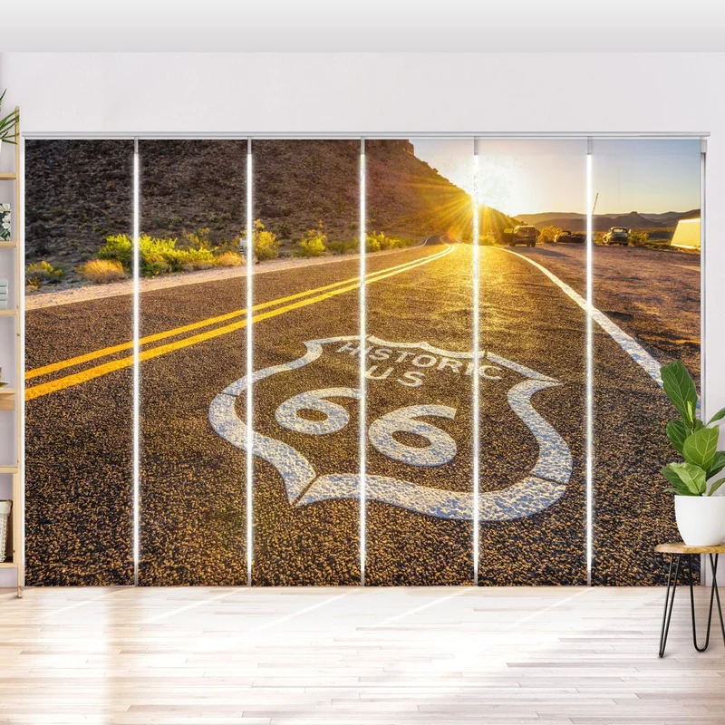 Schiebegardine Motiv "Route 66 USA"