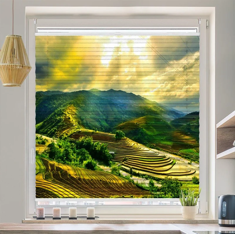 Plissee Motiv "Reisfelder Terrassen Vietnam"