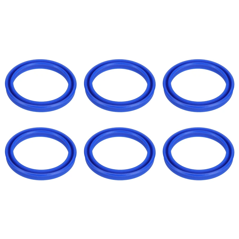 6 Pcs UN Radial Shaft Seal, 40mm ID x 50mm OD x 6mm Width TPU Oil Seal, Blue