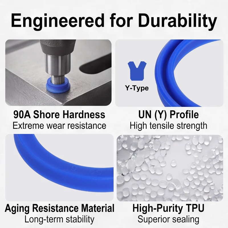 6 Pcs UN Radial Shaft Seal, 40mm ID x 50mm OD x 6mm Width TPU Oil Seal, Blue