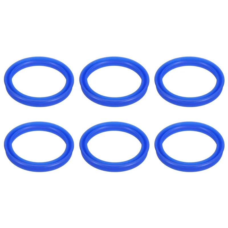 6 Pcs UN Radial Shaft Seal, 40mm ID x 48mm OD x 6mm Width TPU Oil Seal, Blue