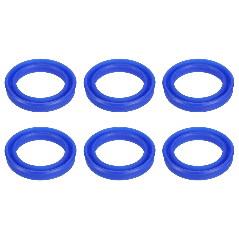 6 Pcs UN Radial Shaft Seal, 35mm ID x 48mm OD x 8mm Width TPU Oil Seal, Blue
