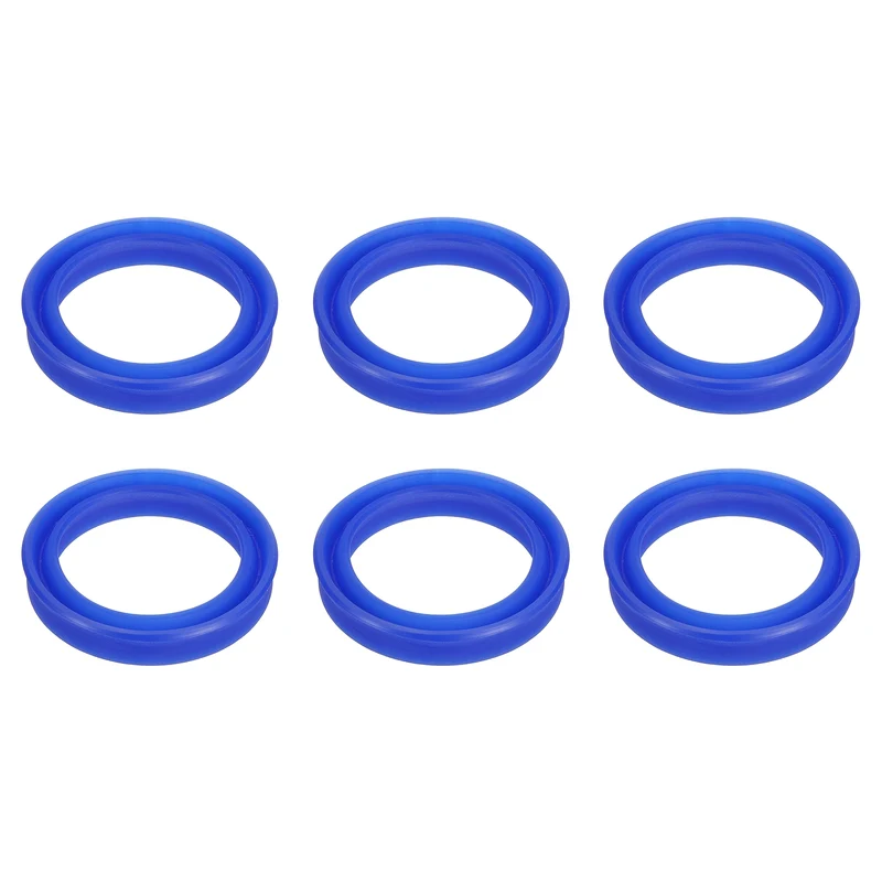 6 Pcs UN Radial Shaft Seal, 35mm ID x 45mm OD x 8mm Width TPU Oil Seal, Blue