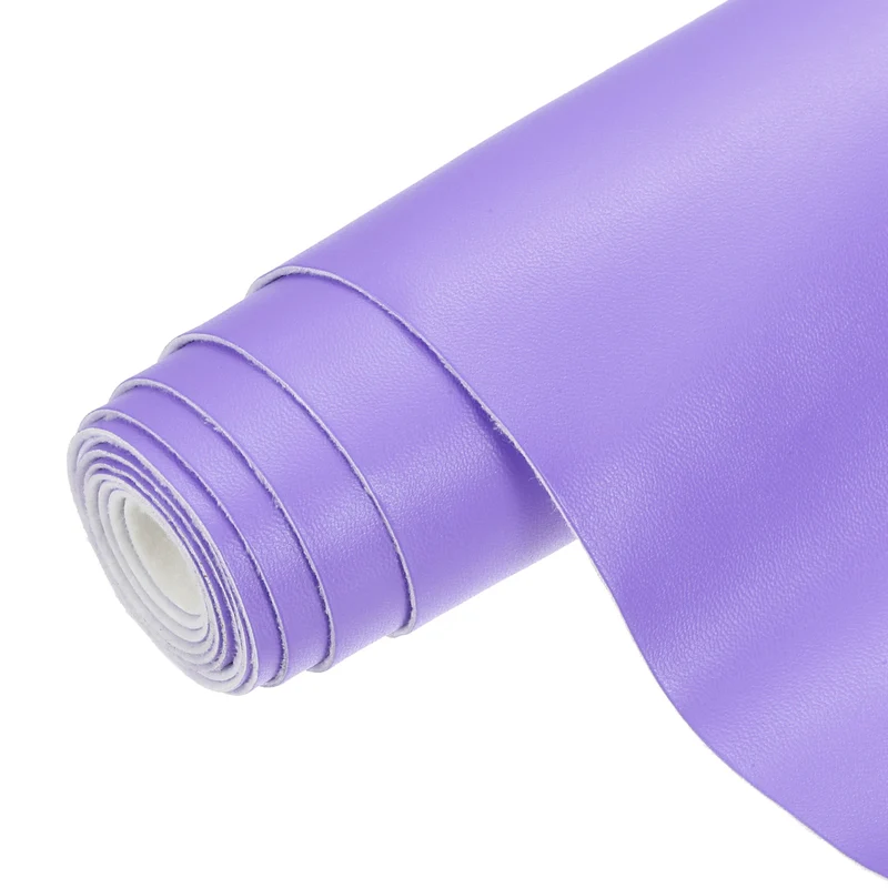 PU Faux Leather Fabric 0.4 Yards Synthetic Leather Material Purple