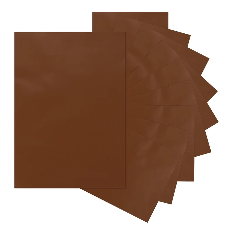 10Pcs Adhesive Vinyl Sheets Bundle,8.3”x 12”Self Adhesive Vinyl, Brown