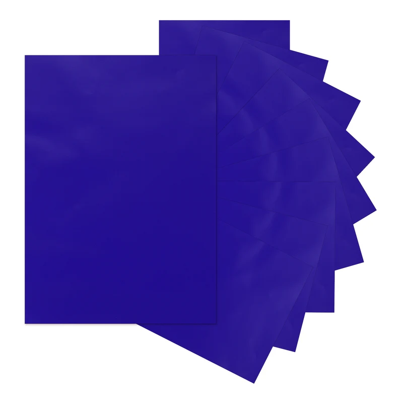 10Pcs Adhesive Vinyl Sheets Bundle,8.3”x 12”Self Adhesive Vinyl, Sapphire Blue