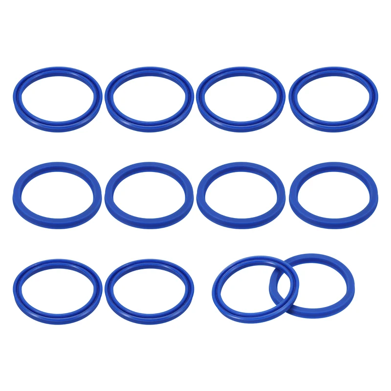 12 Pcs UHS Radial Shaft Seal 53mm ID x 63mm OD x 6mm W Metric TPU Oil Seal Blue