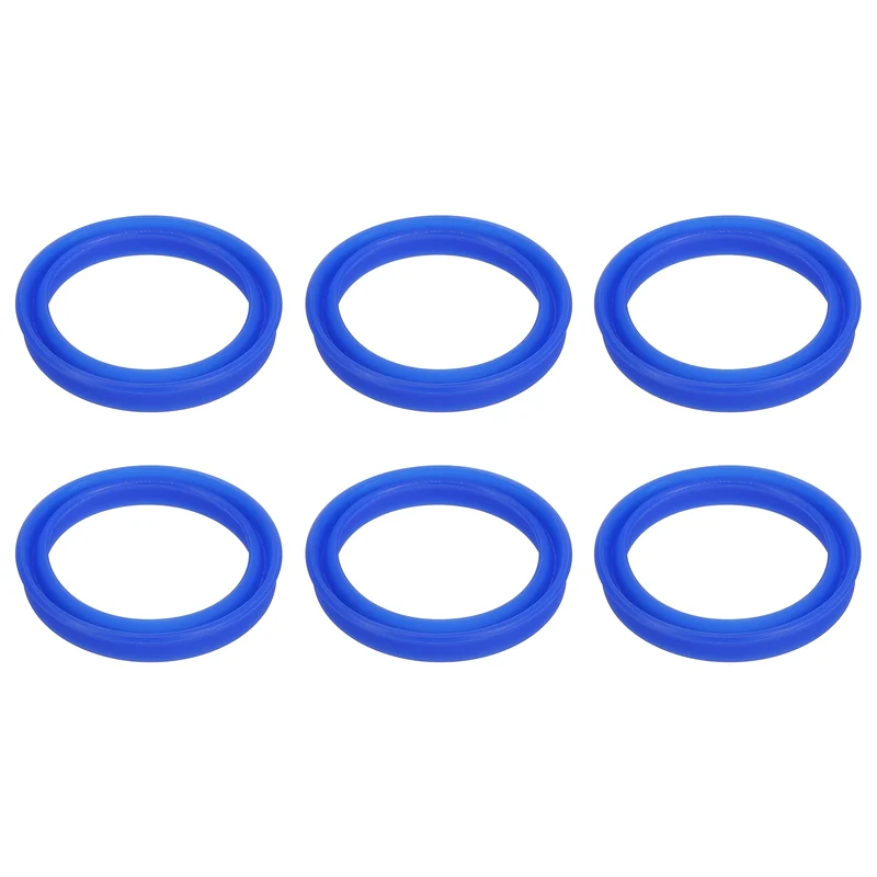 6 Pcs UN Radial Shaft Seal, 35mm ID x 43mm OD x 6mm Width TPU Oil Seal, Blue