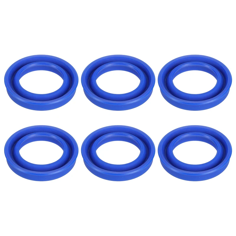 6 Pcs UN Radial Shaft Seal, 32mm ID x 48mm OD x 8mm Width TPU Oil Seal, Blue