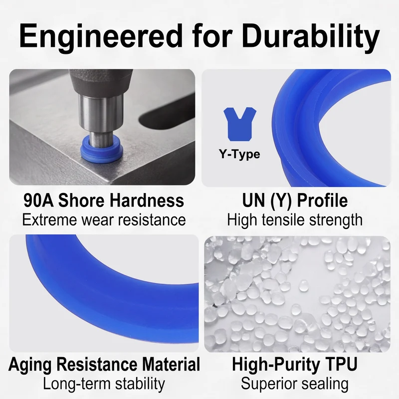 6 Pcs UN Radial Shaft Seal, 28mm ID x 38mm OD x 6mm Width TPU Oil Seal, Blue