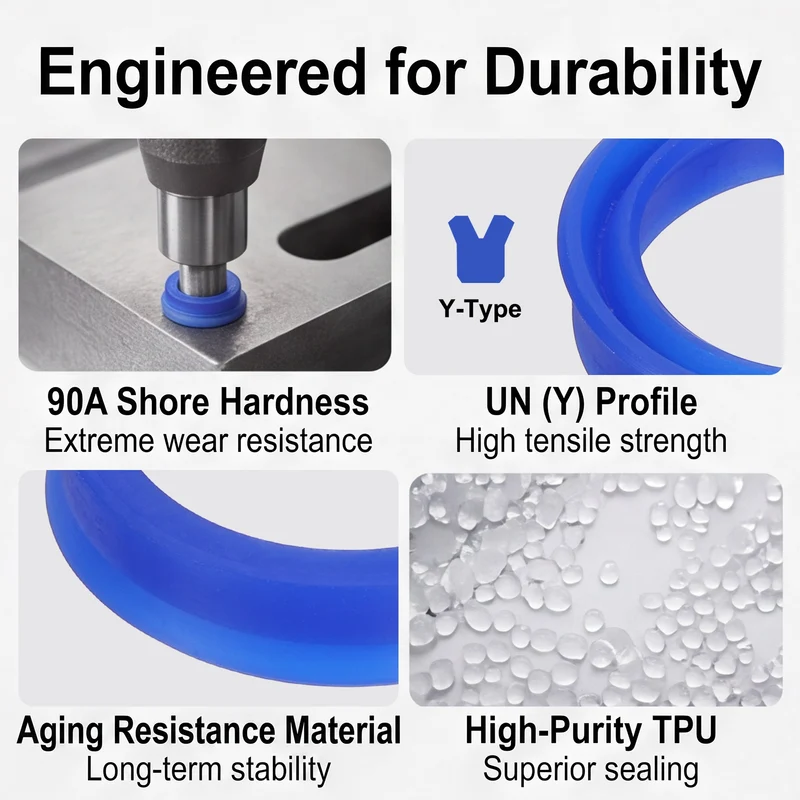 6 Pcs UN Radial Shaft Seal, 28mm ID x 36mm OD x 8mm Width TPU Oil Seal, Blue