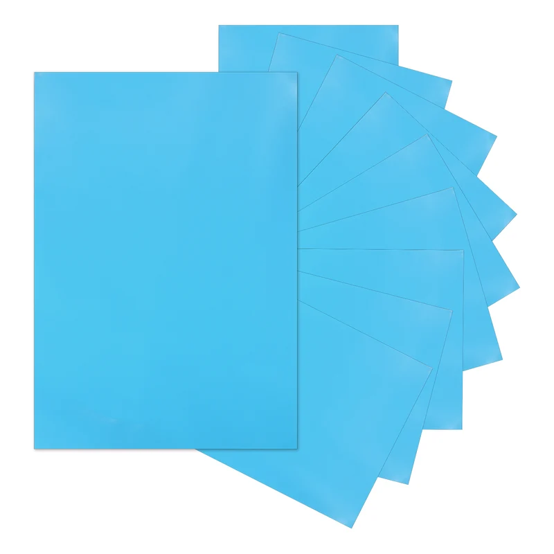 10Pcs Adhesive Vinyl Sheets Bundle,8.3”x 12”Self Adhesive Vinyl, Light Blue