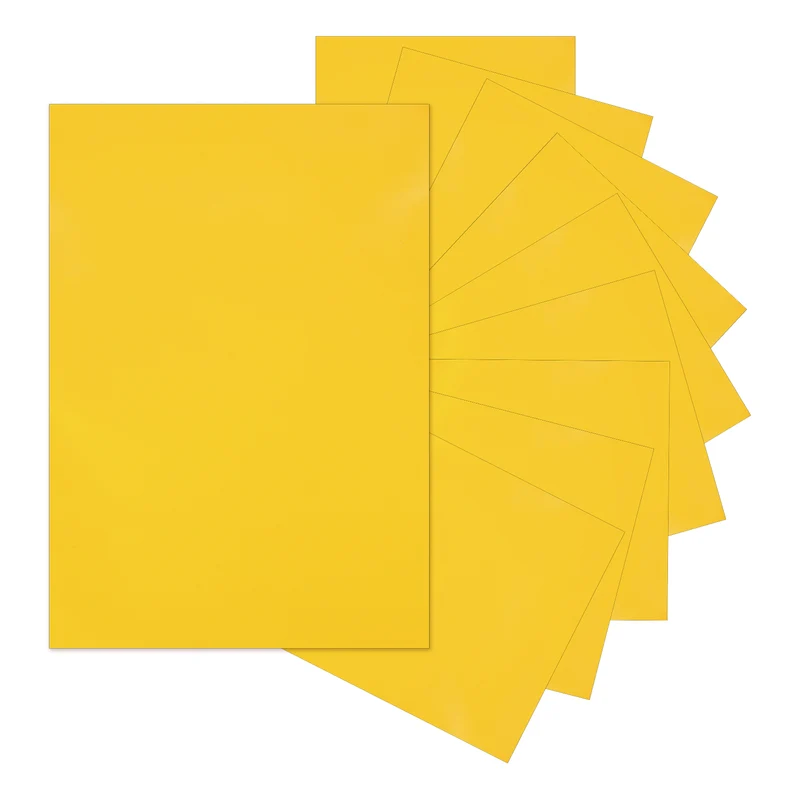 10Pcs Adhesive Vinyl Sheets Bundle,8.3”x 12”Self Adhesive Vinyl, Yellow