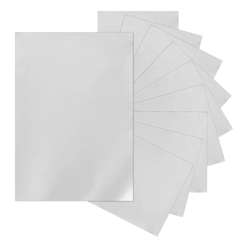 10Pcs Adhesive Vinyl Sheets Bundle,8.3”x 12”Self Adhesive Vinyl, Matte Silver