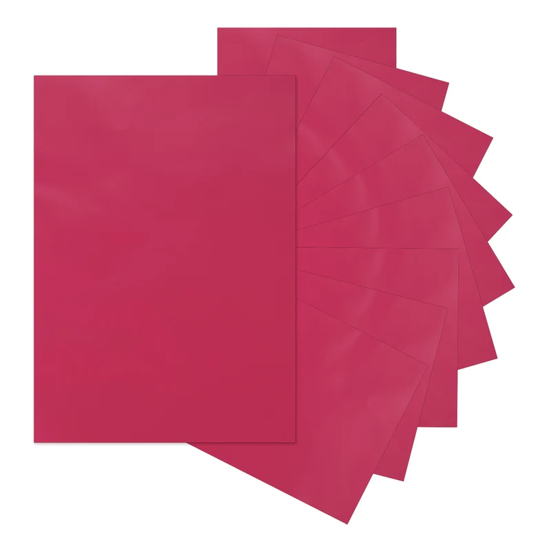 10Pcs Adhesive Vinyl Sheets Bundle,8.3”x 12”Self Adhesive Vinyl, Rose Red