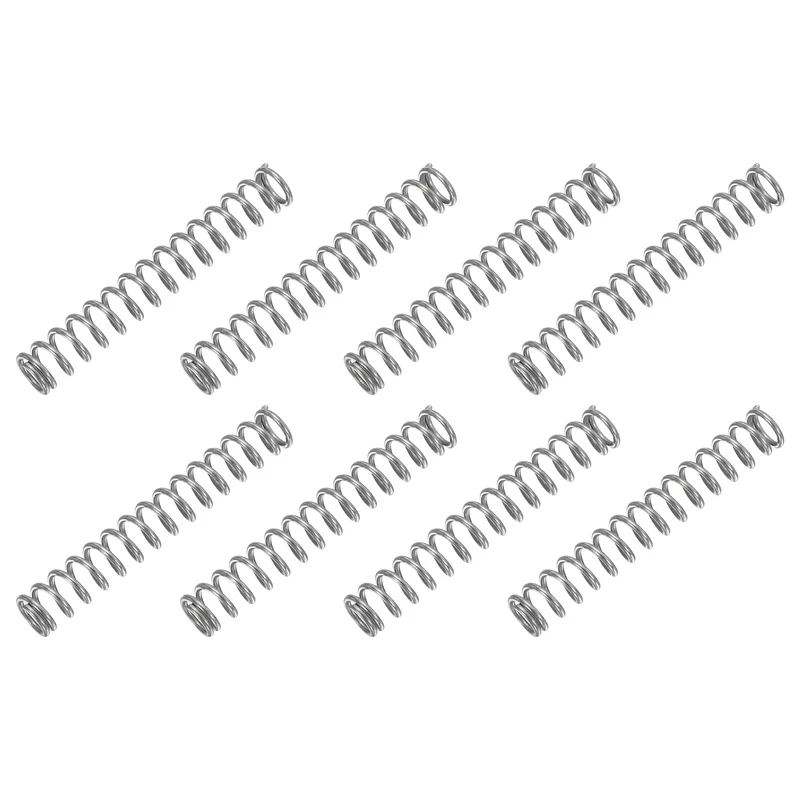 30Pcs Compression Spring 304 Stainless Steel, 1mm Wire, 7x45mm (ODxL)