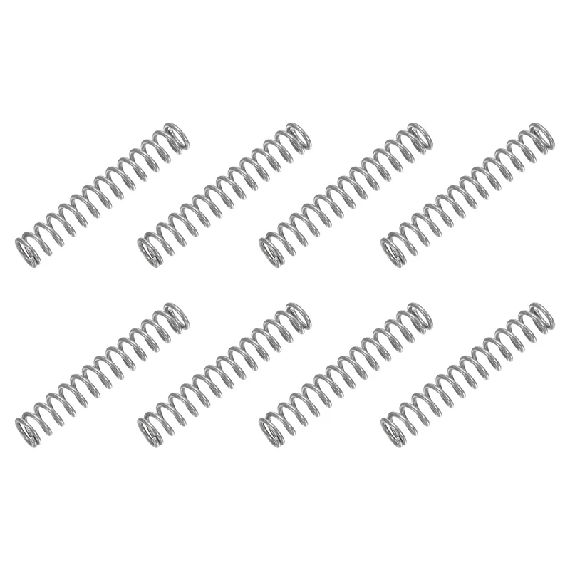 30Pcs Compression Spring 304 Stainless Steel, 1mm Wire, 7x40mm (ODxL)