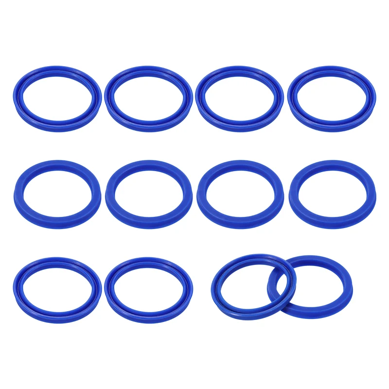 12 Pcs UHS Radial Shaft Seal 45mm ID x 55mm OD x 6mm W Metric TPU Oil Seal Blue