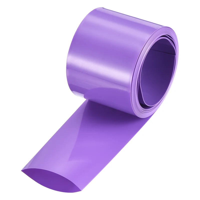 Battery Wrap, Heat Shrink Tubing, 27mm Flat Width 17mm ID, Purple