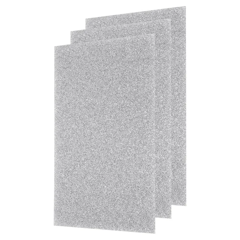 3Pcs Silver Glitter Acrylic Sheets 1/8" Thickness 12" x 8" PMMA Sheets