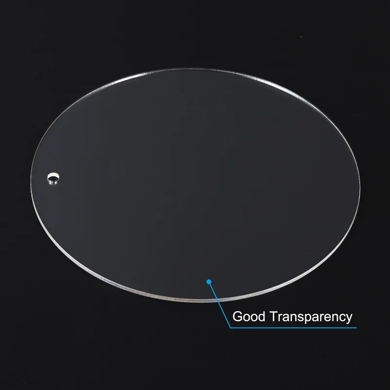 2pcs 5" Dia. Acrylic Circles Round Clear Plastic Sheet Ornament Disk Blank