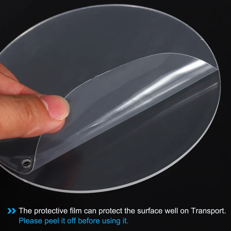 2pcs 5" Dia. Acrylic Circles Round Clear Plastic Sheet Ornament Disk Blank